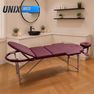 Массажный стол UNIX Comfort 3 Section Burgundy - 3